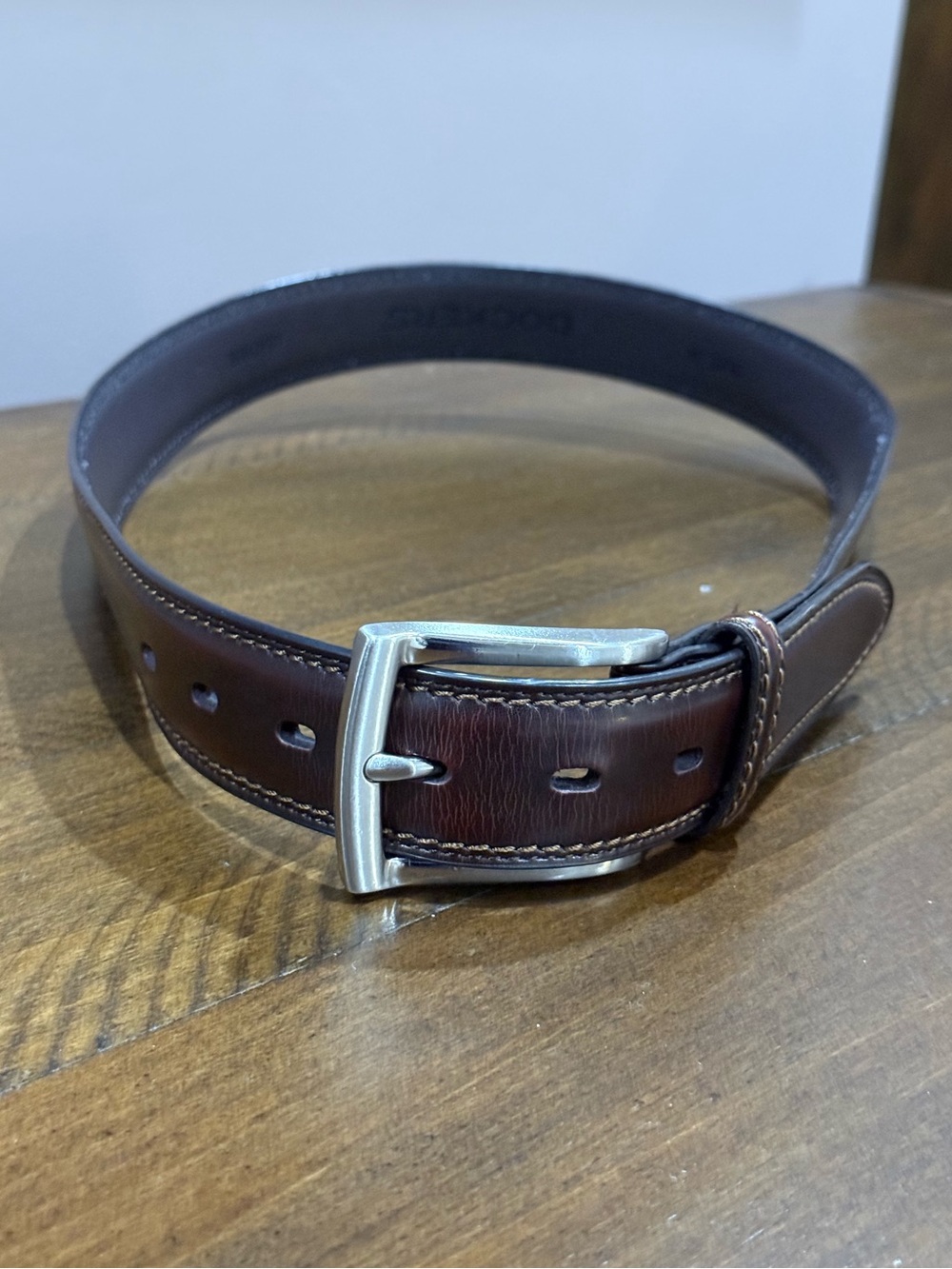 Dockers Brown Leather Belt Sz 34